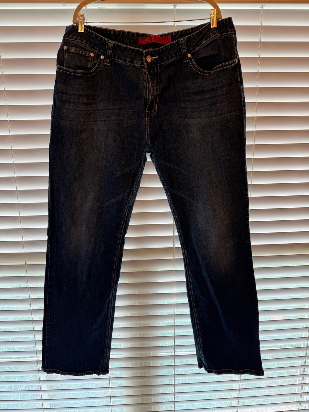 Rock and Roll Men's Dark Wash Blue Jeans - Relaxed Straight Fit